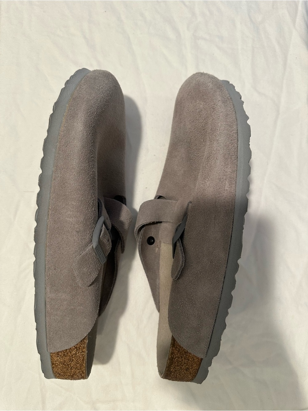 Birkenstock Boston Soft Footbed - Suede (Unisex) Stone Coin - Picture 4 of 6